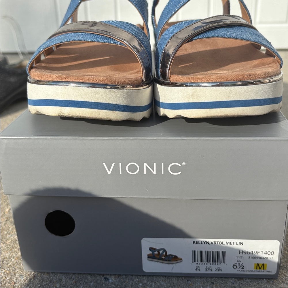 Vionic Kellyn Wedge Flatform Sandal Vallarta Blue… - image 8